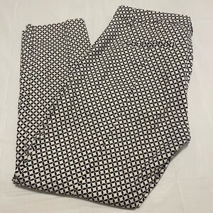 GAP Women's Navy and White Patterned Chinos